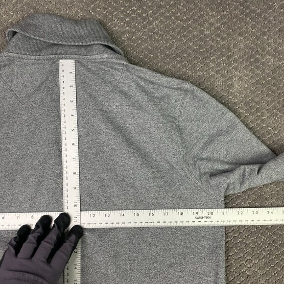 Hugo Boss Shawl Collar Cotton Sweater Jumper Men's Large Fits Short Medium Gray - Picture 8 of 12